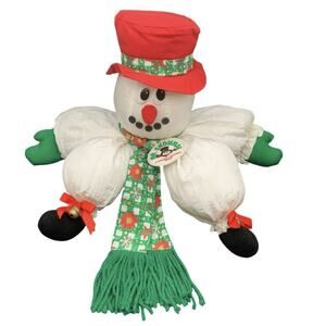 Vintage 1996 Little Treasures Joelson Snowman Parachute Plush Holiday Decor”
